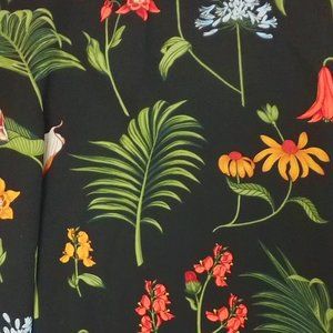 High waisted floral full skirt